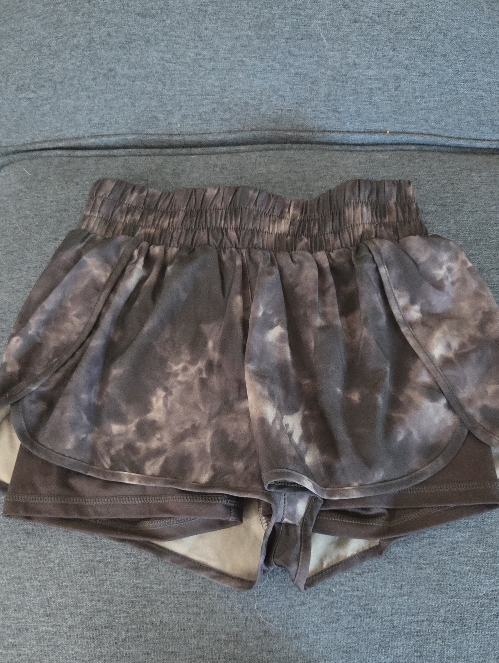 Primark Women's Gray Tie-Dye Athletic Shorts